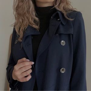 Classy navy trench coat